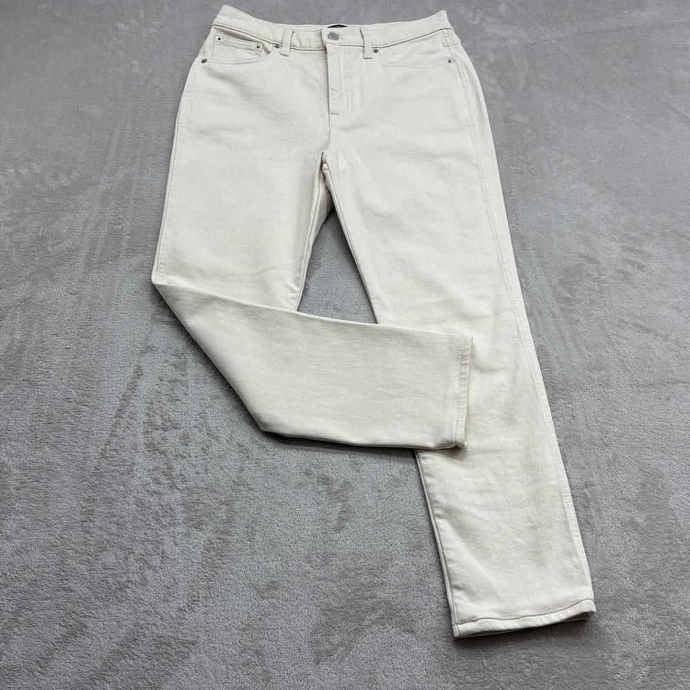 J.Crew Jean Women 28 Cream Classic Vintage Straight Leg HR Coastal Grandma Denim